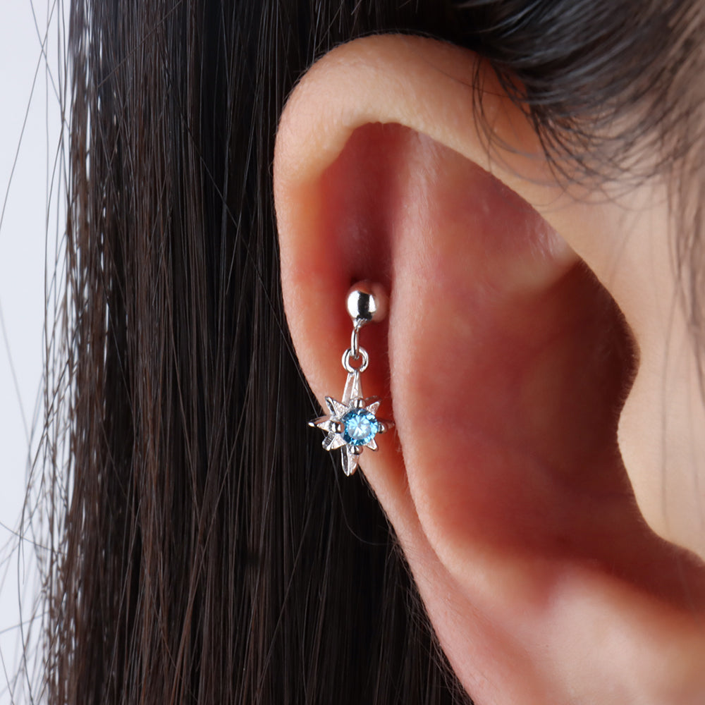 Sparkle Star Drop Earring - OhmoJewelry