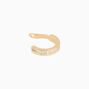Sparkling Gem Basic Ear Cuff - Brass - Oumo Jewelry