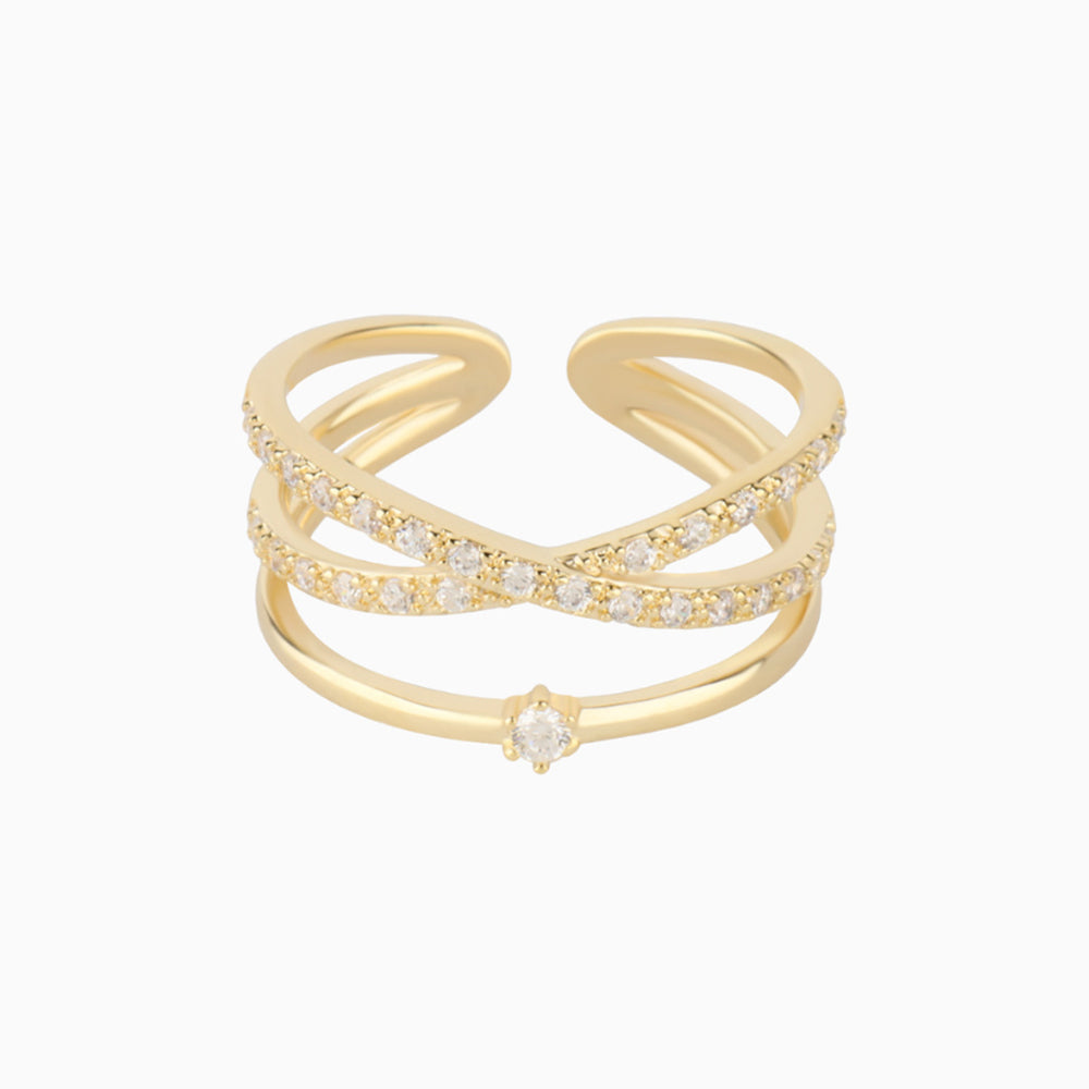 Sparkling Intertwined Ring - OhmoJewelry