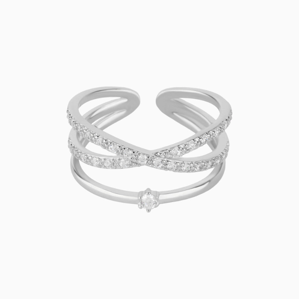 Sparkling Intertwined Ring - OhmoJewelry