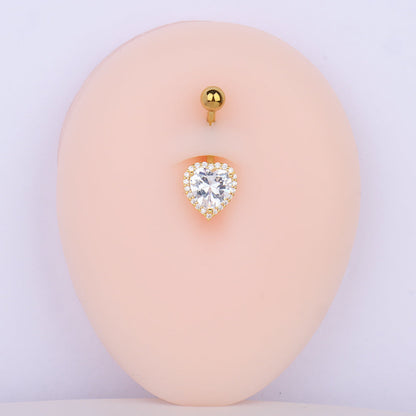 Sparkling Love Belly Ring - OhmoJewelry