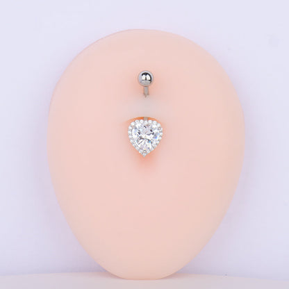 Sparkling Love Belly Ring - OhmoJewelry