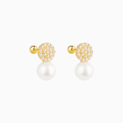 Sparkling Pearl Studs - OhmoJewelry