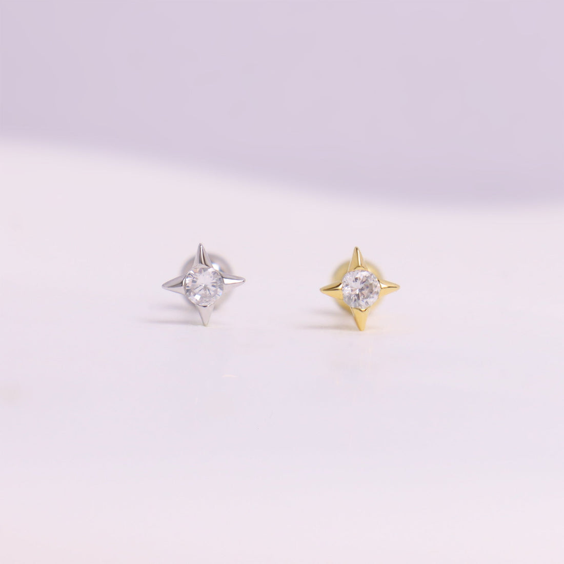 Sparkling Shiny Star Stud - OhmoJewelry