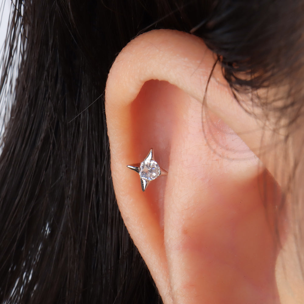 Sparkling Shiny Star Stud - OhmoJewelry