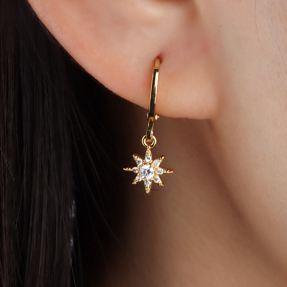 Star Hoop Earring - OhmoJewelry