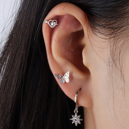 Star Hoop Earring - OhmoJewelry