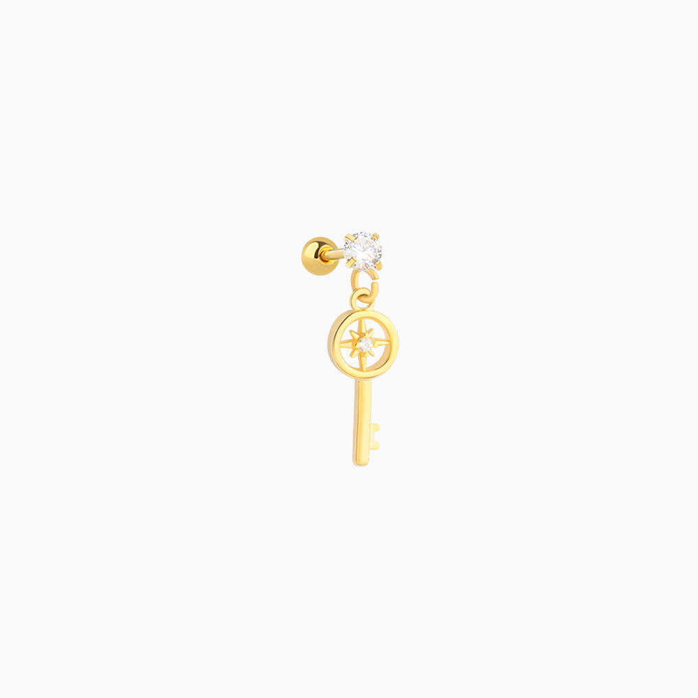 Star Key Drop - Stainless Steel - Flat, Upper Lobe - Oumo Jewelry