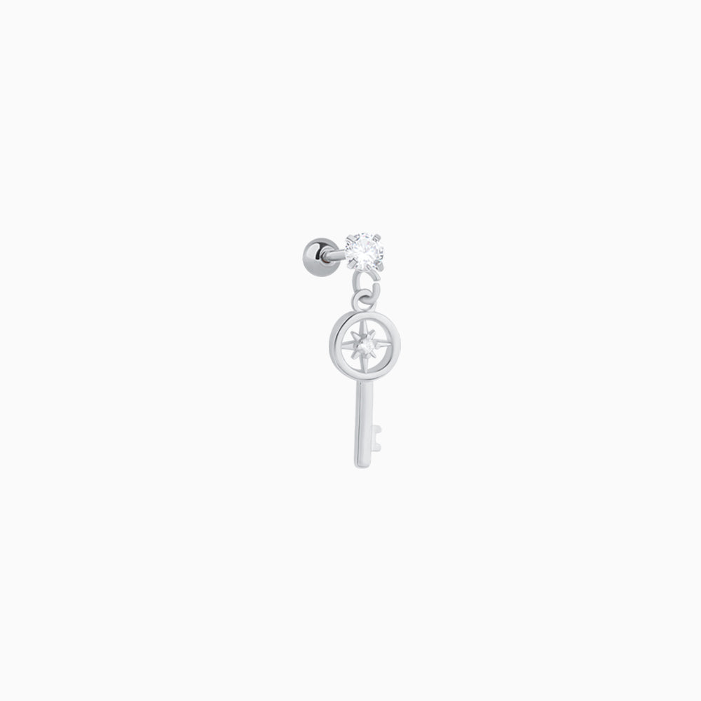 Star Key Drop - Stainless Steel - Flat, Upper Lobe - Oumo Jewelry