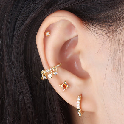 Statement Gemstone Drop Ear Cuff - OhmoJewelry