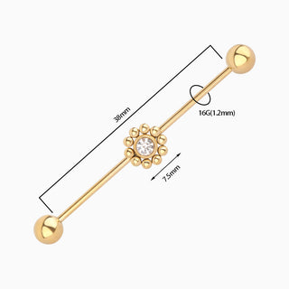 Sun Industrial Barbell - OhmoJewelry