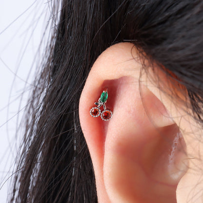 Sweet Cherry Stud - OhmoJewelry