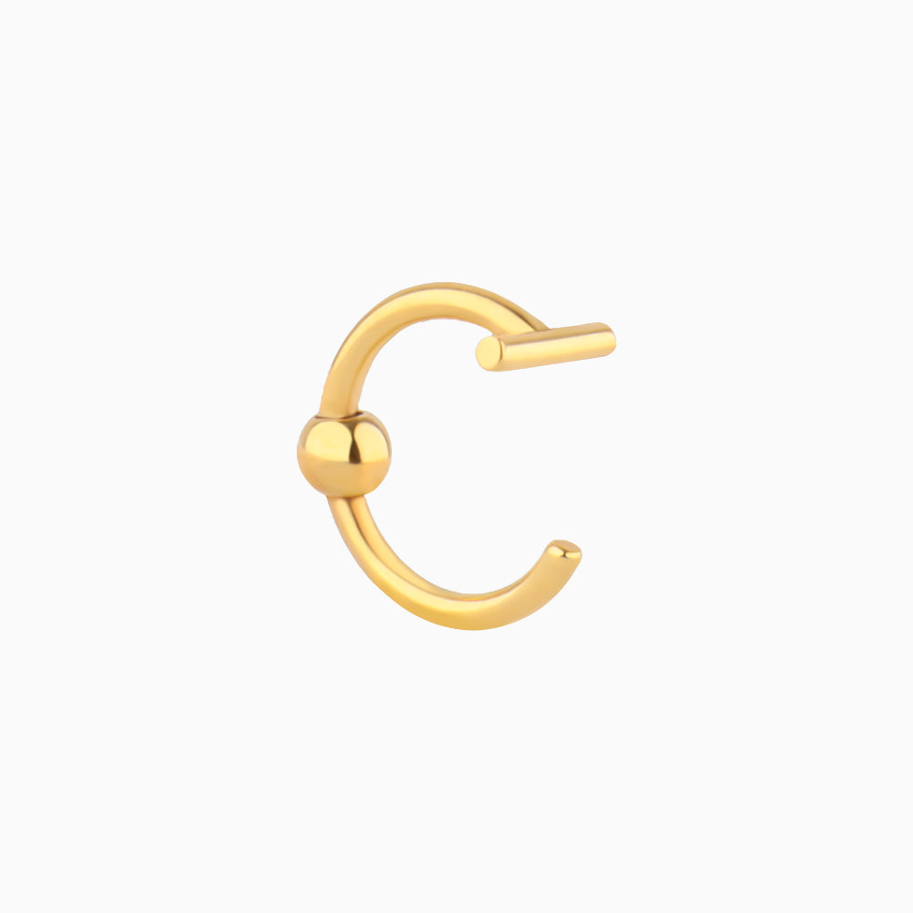 T Shape Nose Hoop - OhmoJewelry