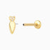 Titanium Cute radish stud - OhmoJewelry