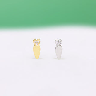 Titanium Cute radish stud - OhmoJewelry