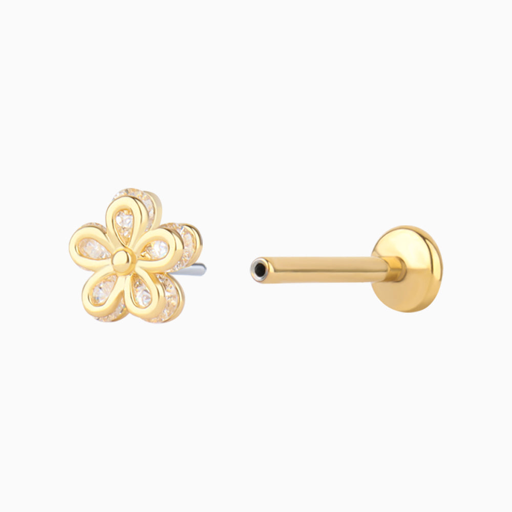 ❤High Sell Trendy deals Super Shiny Flower CZ Stud Earrings, FB16FA1161