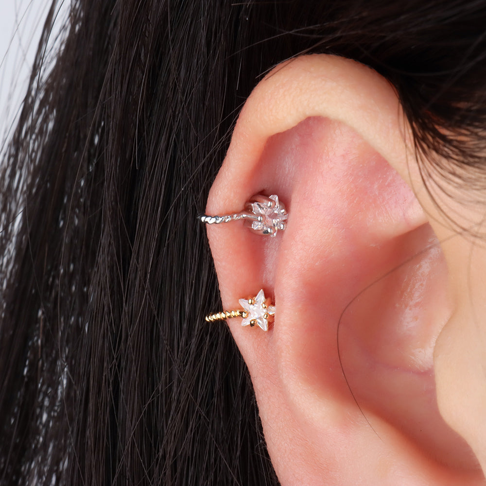 Twisted Star Ear Cuff - OhmoJewelry