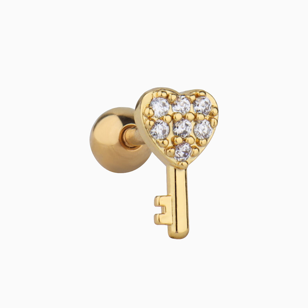 Unlock My Heart Stud - OhmoJewelry