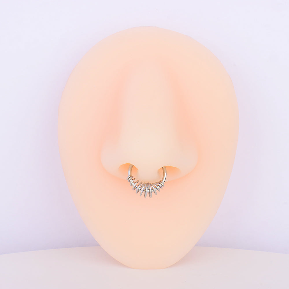 Warrior Clicker Hoop - Stainless Steel - Septum - Oumo Jewelry