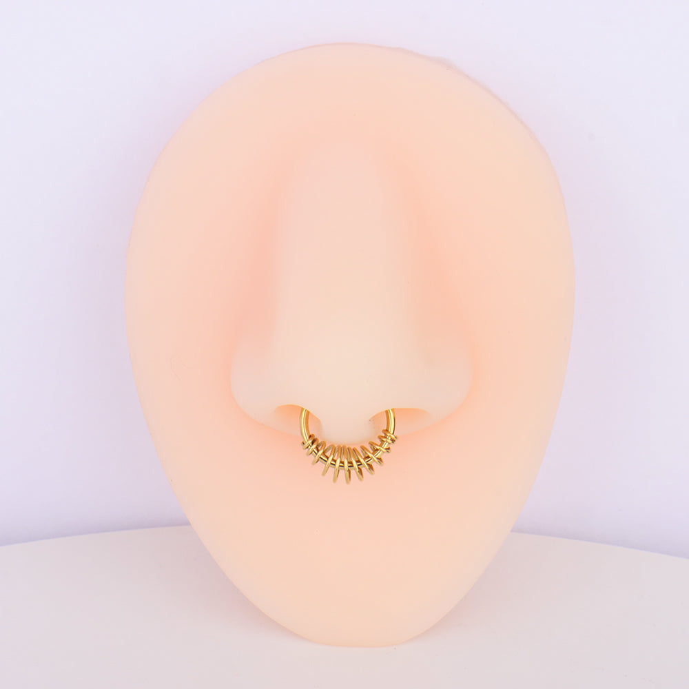 Warrior Clicker Hoop - Stainless Steel - Septum - Oumo Jewelry