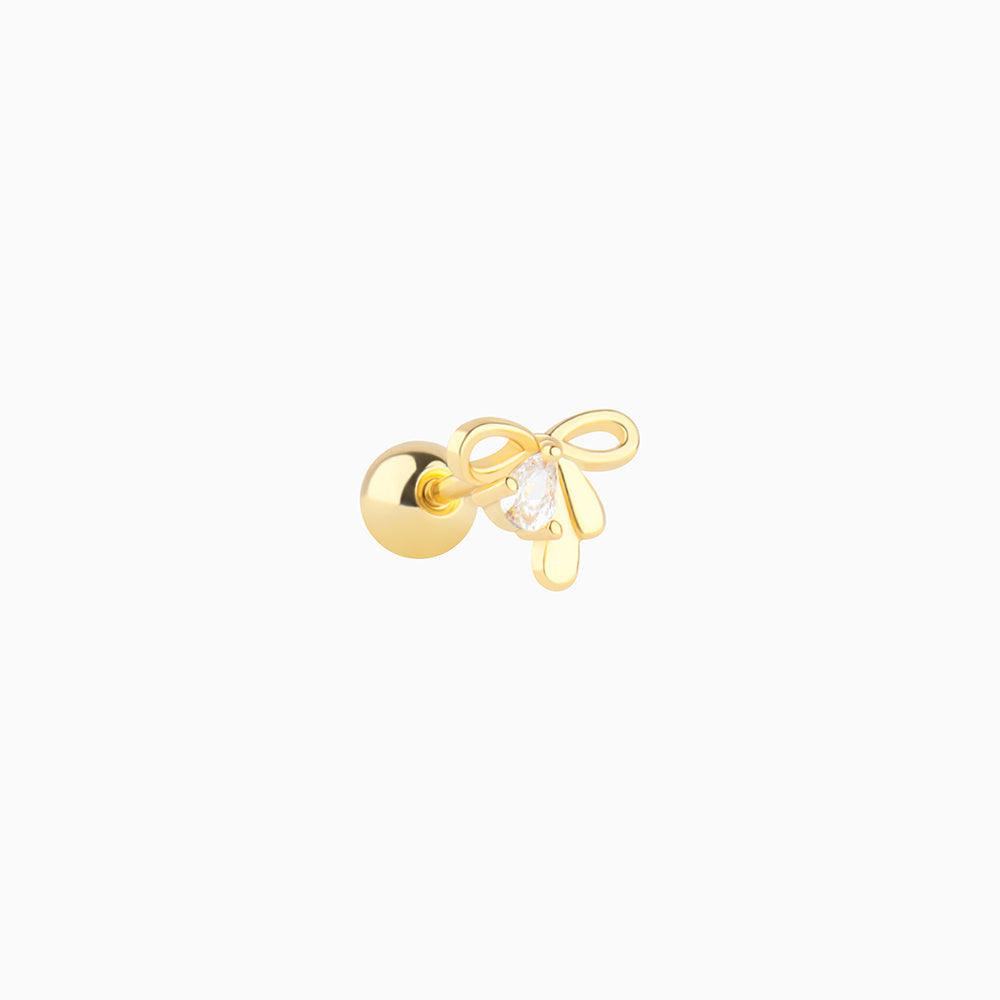 Water Drop Bow Stud - OhmoJewelry