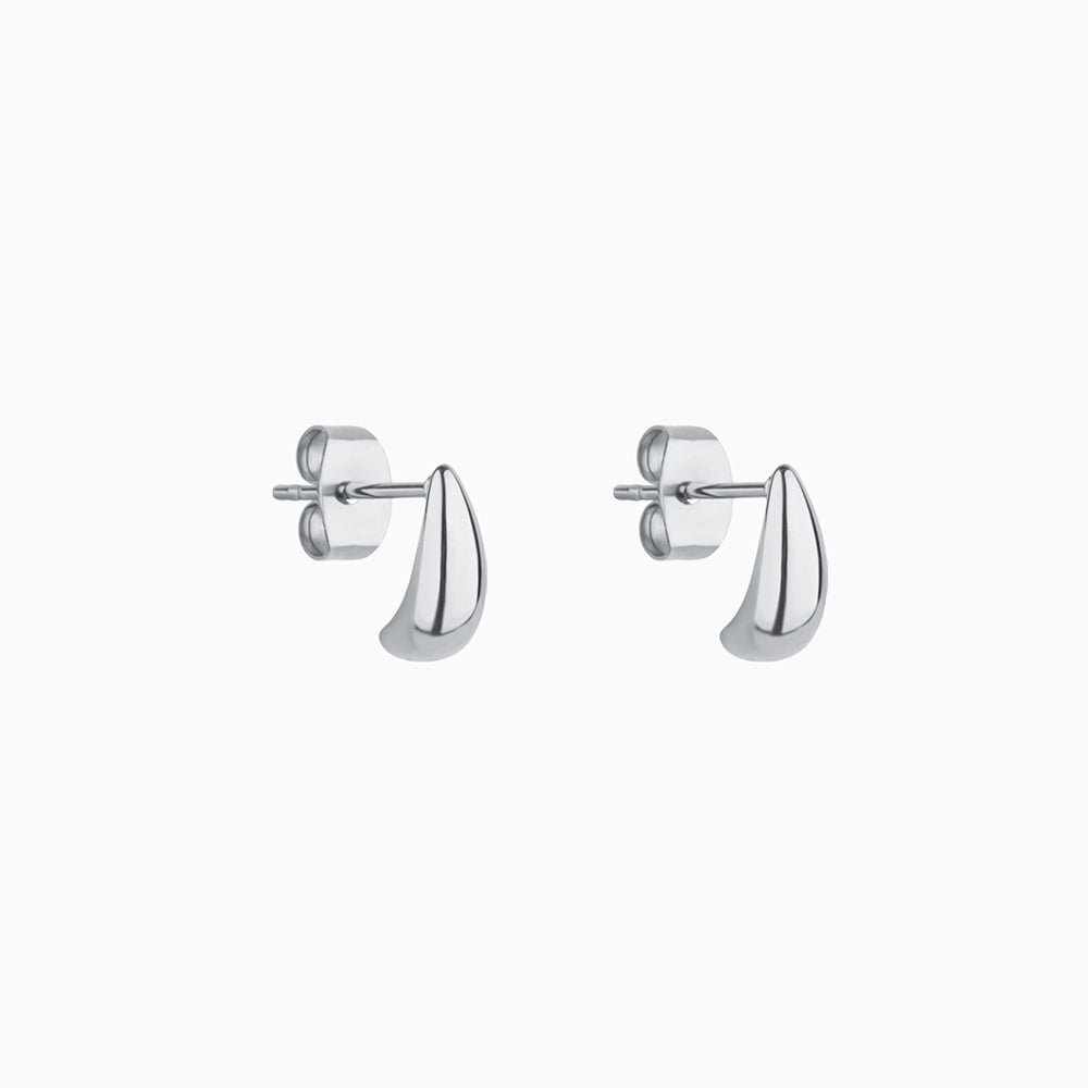 Water Drop Hook Studs - Stainless Steel - Oumo Jewelry