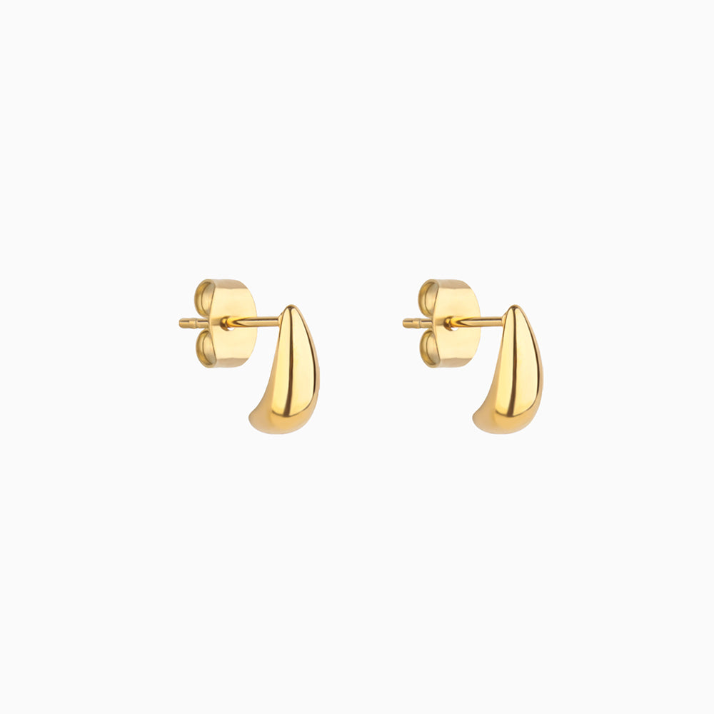 Water Drop Hook Studs - Stainless Steel - Oumo Jewelry
