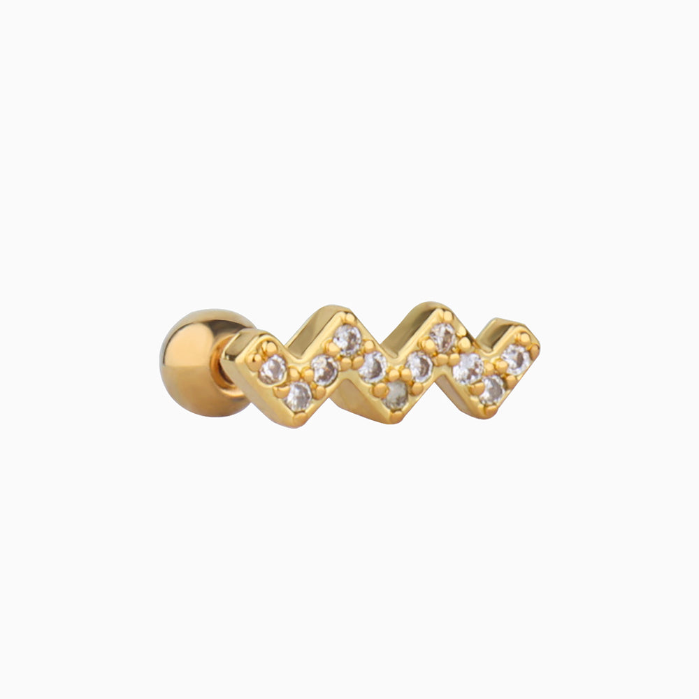 Wavy Stud - OhmoJewelry