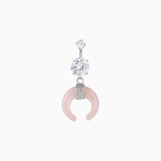 Crescent Opal Belly Ring - OhmoJewelry