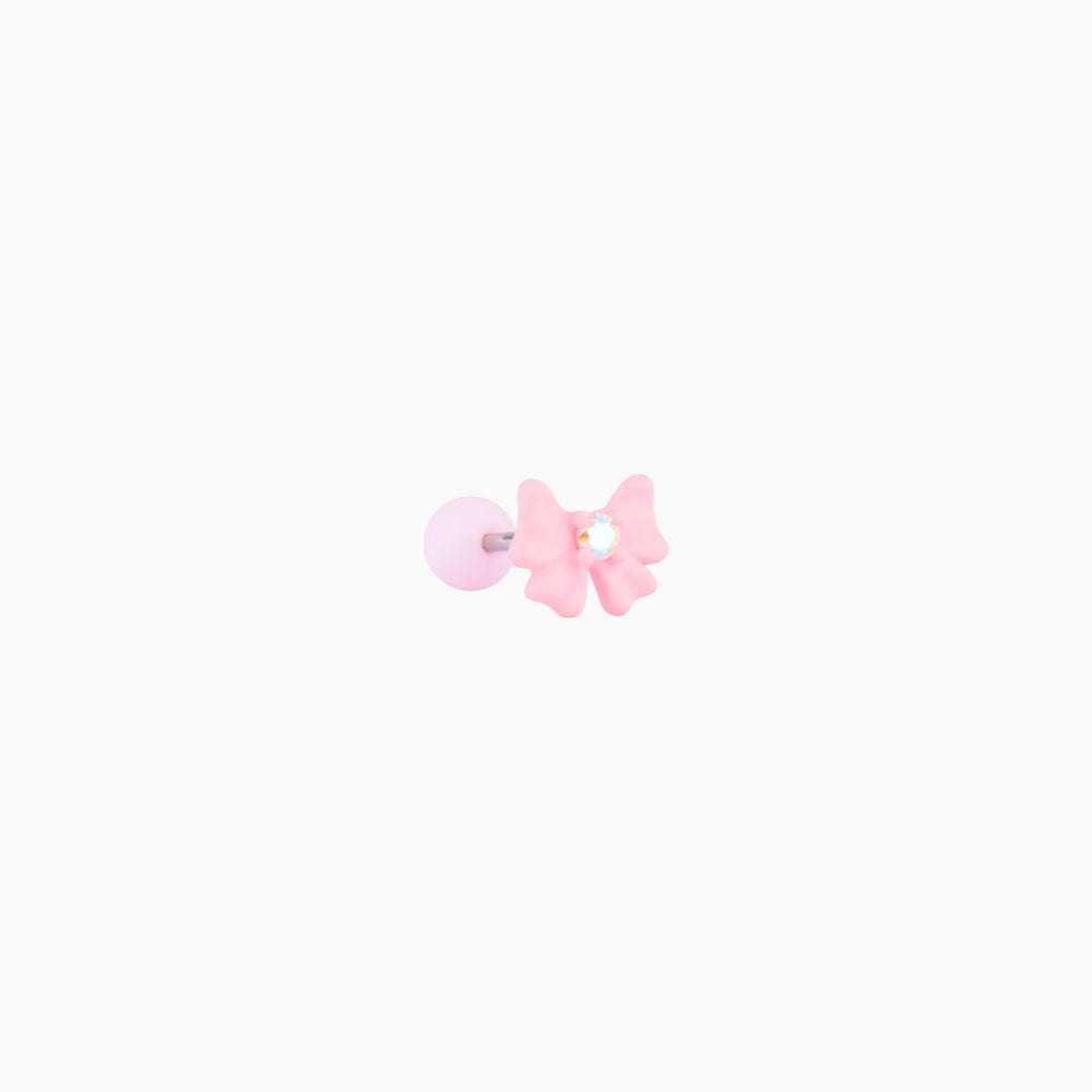 Cute Bow Stud - Stainless Steel - Upper Lobe, Helix - Oumo Jewelry