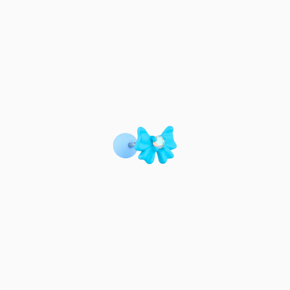Cute Bow Stud - Stainless Steel - Upper Lobe, Helix - Oumo Jewelry