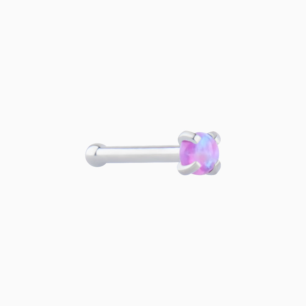 Fantasy Opal Nose Stud - Stainless Steel - Nostril - Oumo Jewelry