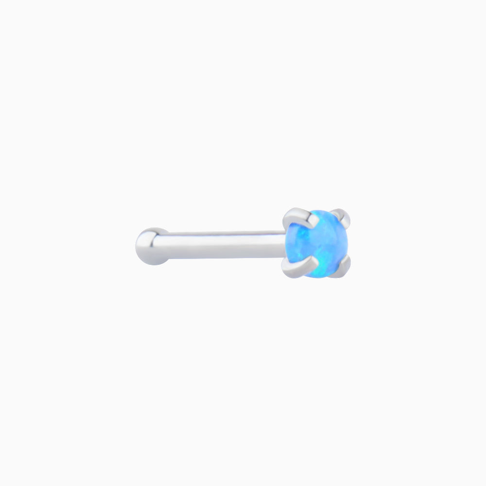 Fantasy Opal Nose Stud - Stainless Steel - Nostril - Oumo Jewelry