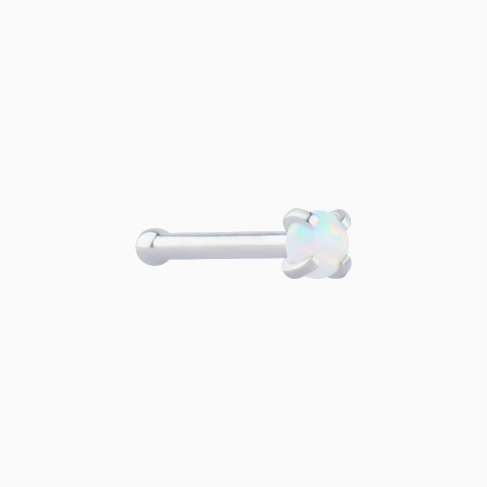 Fantasy Opal Nose Stud - Stainless Steel - Nostril - Oumo Jewelry