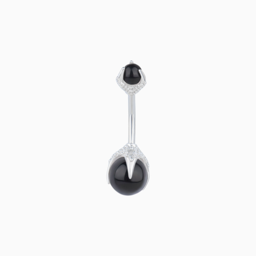 Opal Belly Ring - Stainless Steel - Navel - Oumo Jewelry