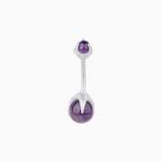 Opal Belly Ring - Stainless Steel - Navel - Oumo Jewelry