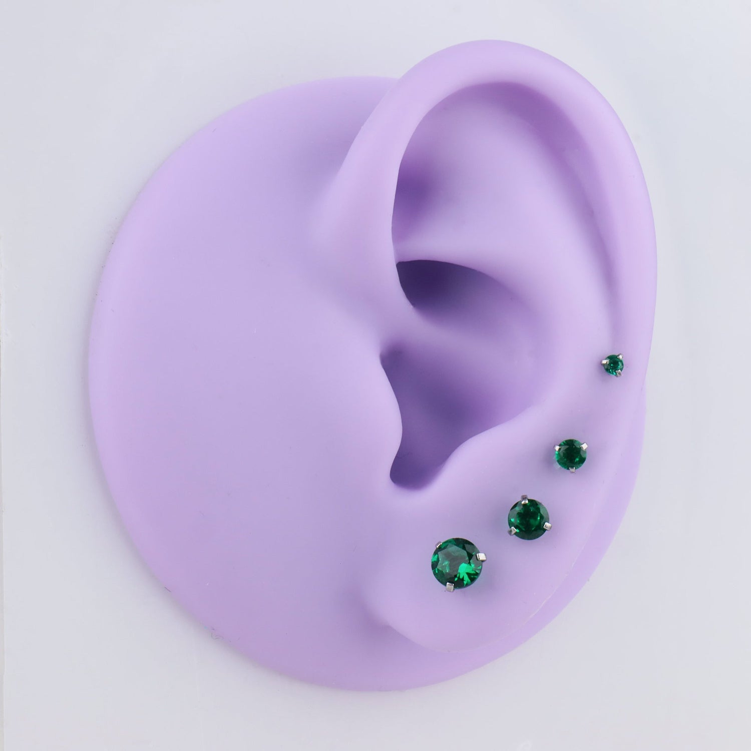 Green Gem Stud - OhmoJewelry