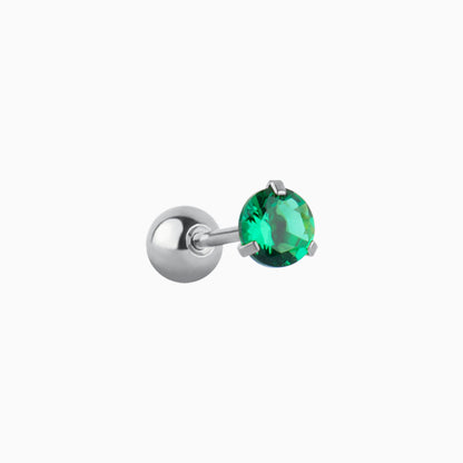 Green Gem Stud - OhmoJewelry