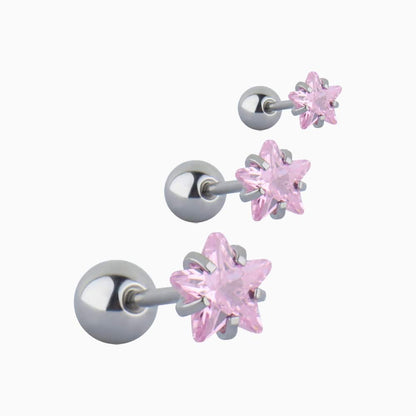 Pink Star Stud - OhmoJewelry