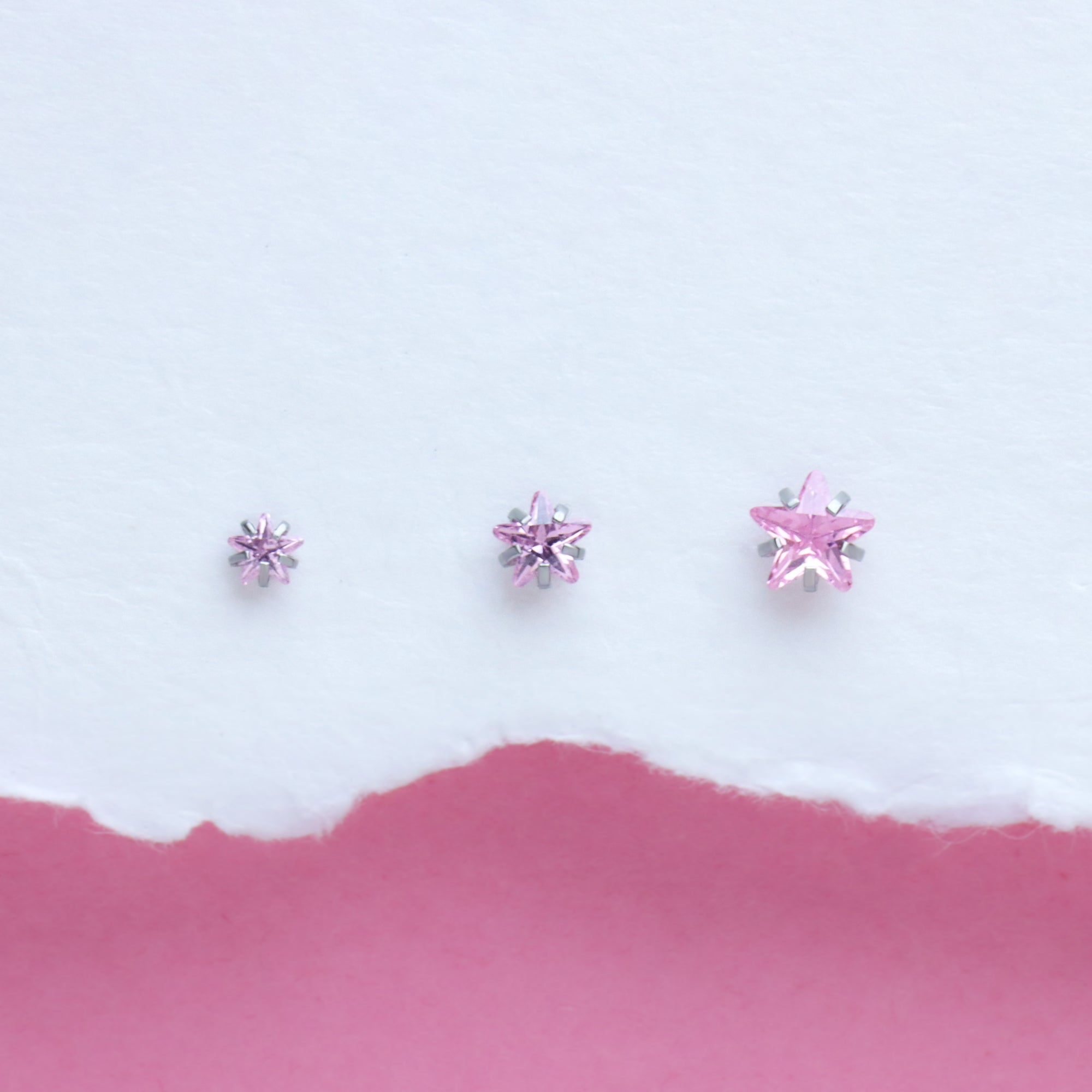 Pink Star Stud - OhmoJewelry