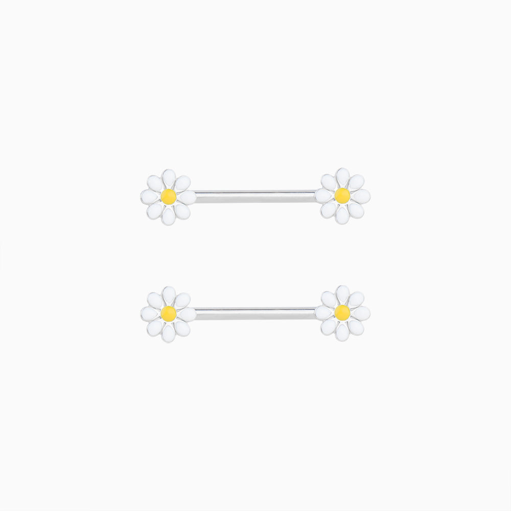 Flower Nipple Rings - Stainless Steel - Oumo Jewelry