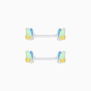 Butterfly Nipple Rings - Stainless Steel - Oumo Jewelry