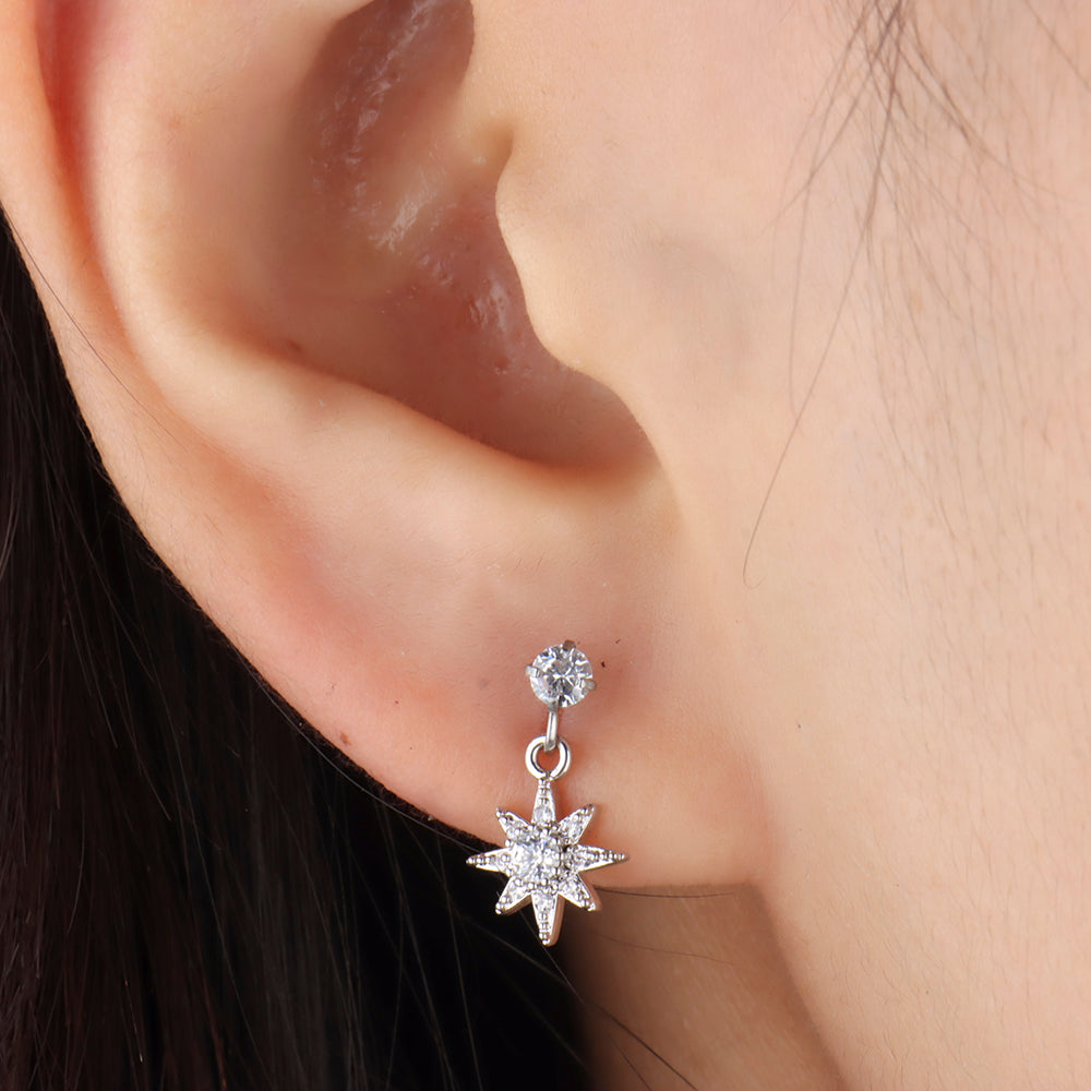 Brightest Star Drop Stud - OhmoJewelry