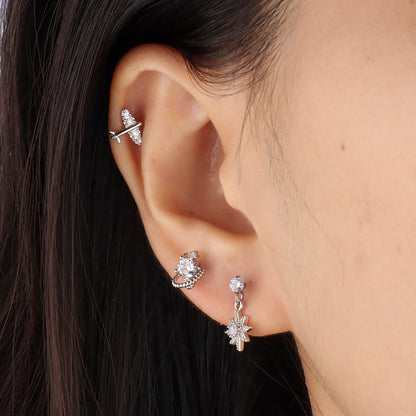 Brightest Star Drop Stud - OhmoJewelry