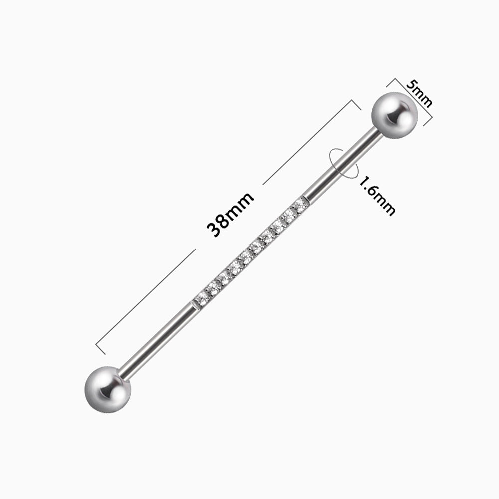 Classic Simple Industrial Barbell - Stainless Steel - Industrial - Oumo Jewelry