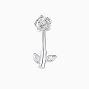 Elegant Rose Belly Ring - Stainless Steel - Navel - Oumo Jewelry
