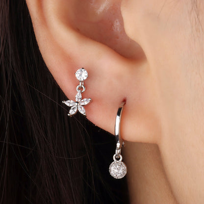 Flower Drop Stud - OhmoJewelry