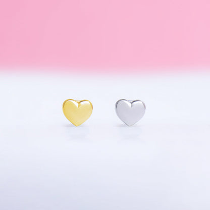 Modern puff Heart Stud - OhmoJewelry