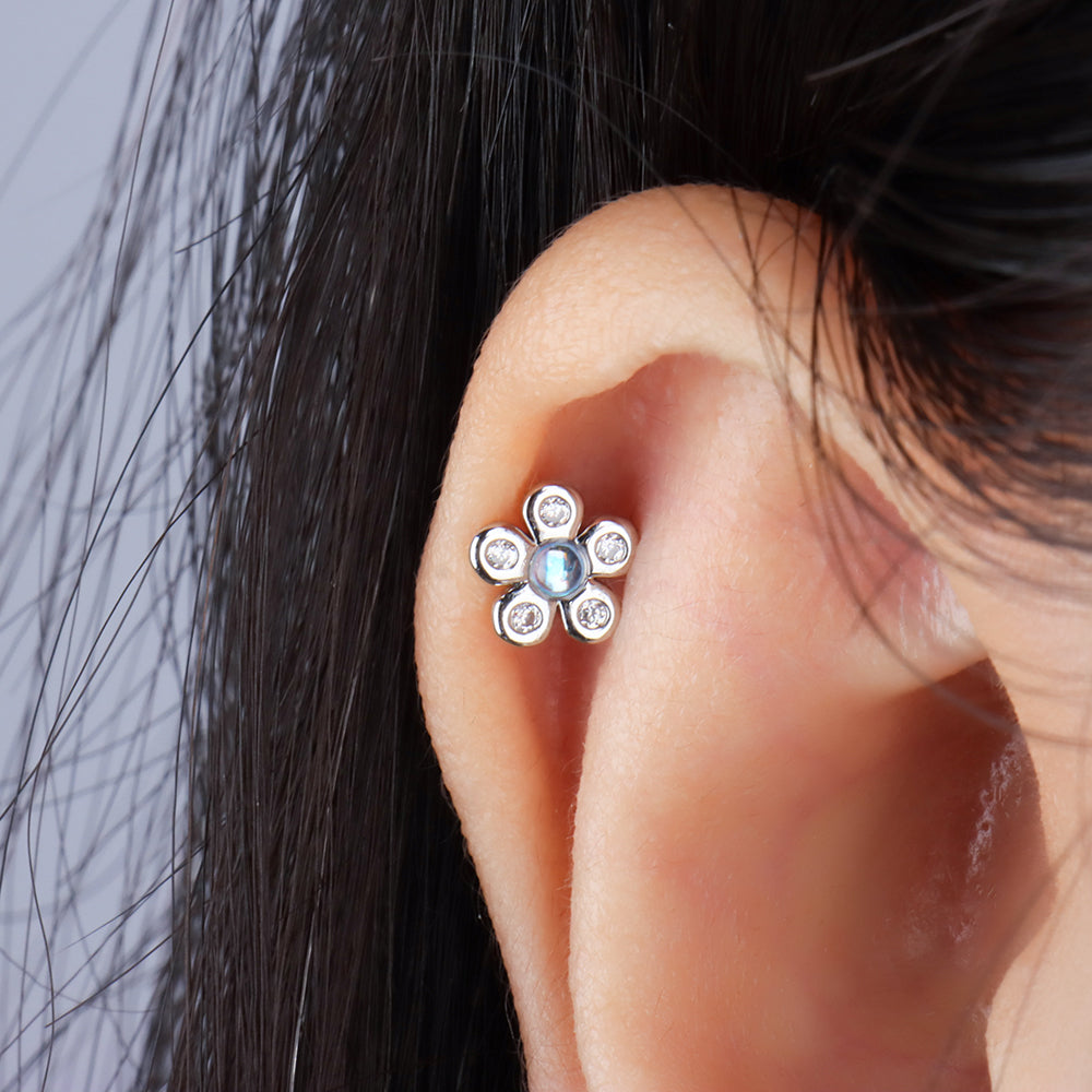 Pure Dreamy Flower Stud - OhmoJewelry