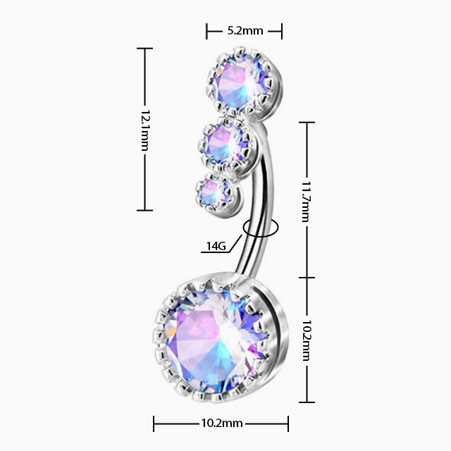 Shine Gem Belly Ring - OhmoJewelry